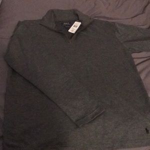 Thin Dark gray 1/4 zip polo